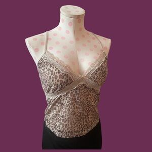 Leopard Print Mesh Tank top